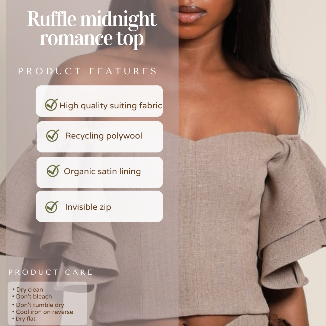 Ruffle Midnight Romance Top