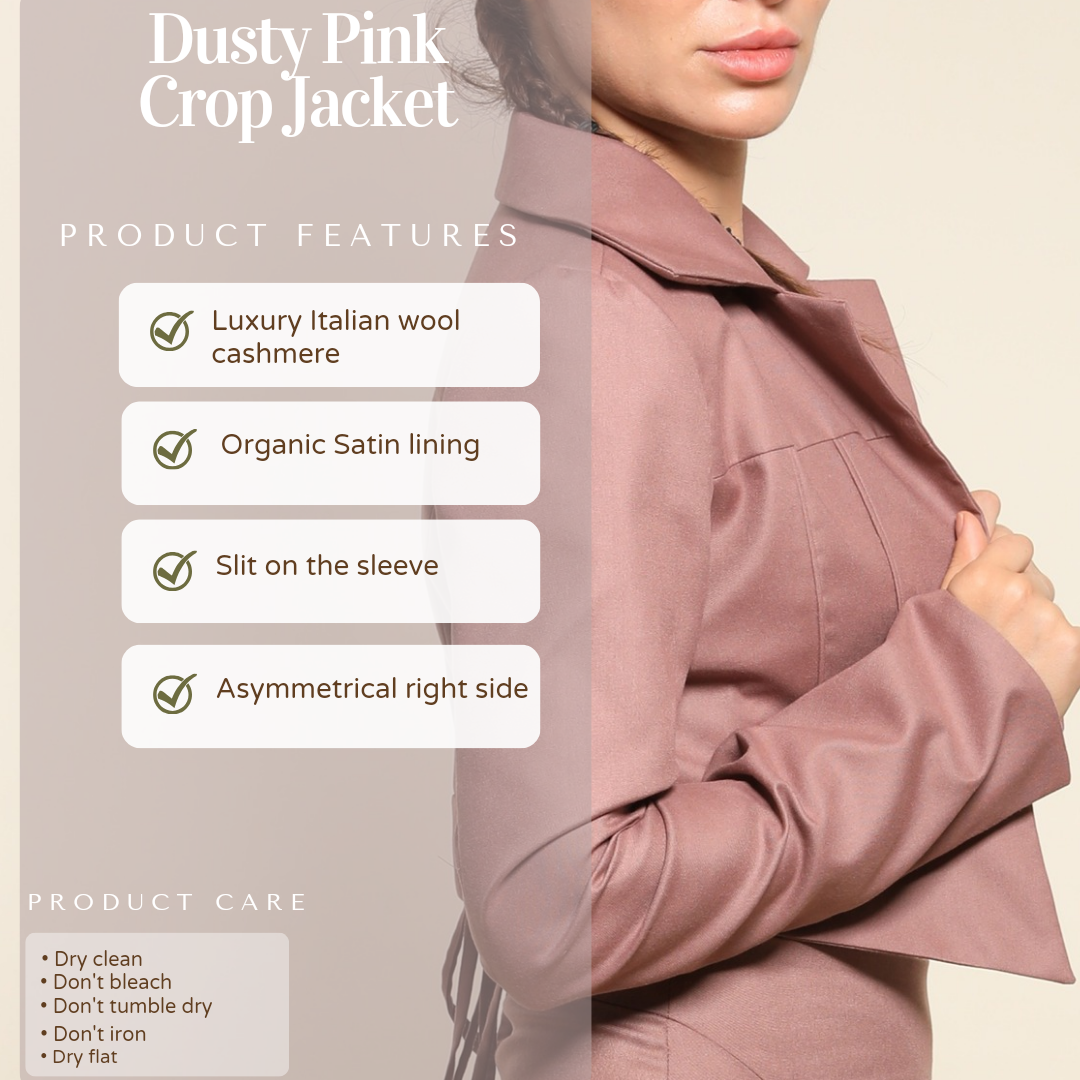 Dusty Pink Crop Jacket