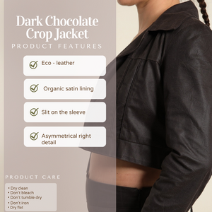 Dark Chocolate Leather Crop Jacket